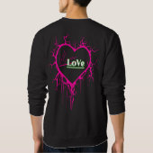 Vitamin Love Brand Pink Heart Design Sweatshirt  (Rückseite)
