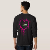 Vitamin Love Brand Pink Heart Design Sweatshirt  (Schwarz voll)