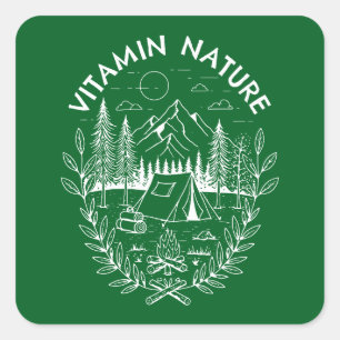 Vitamin Nature Quadratischer Aufkleber