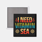 Vitamin Sea Boat Segeln Kreuzfahrt Ozean Abenteuer Magnet (Vorderseite/Rückseite)
