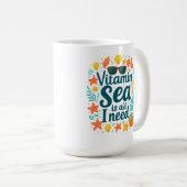 Vitamin Sea Coffee Mug - Ocean Lover's Beach Vibes Kaffeetasse (VorderseiteRechts)