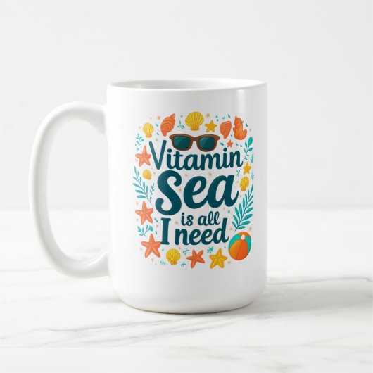 Vitamin Sea Coffee Mug - Ocean Lover's Beach Vibes Kaffeetasse (Links)