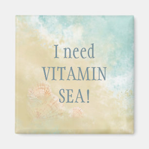 VITAMIN SEA Fun Beach Quote Magnet