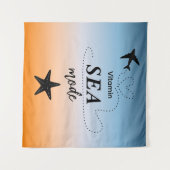 Vitamin Sea Mode Orange Sommerfarbe Wandteppich (Vorderseite (Horizontal))