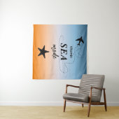 Vitamin Sea Mode Orange Sommerfarbe Wandteppich (Beispiel (Horizontal))
