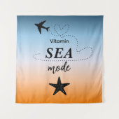 Vitamin Sea Mode Orange Sommerfarbe Wandteppich (Vorderseite)