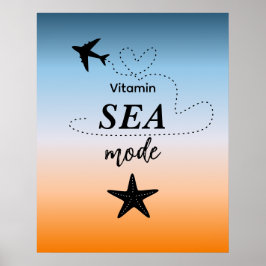 Vitamin Sea Mode Orange Sommerfarben Wandkunst Poster