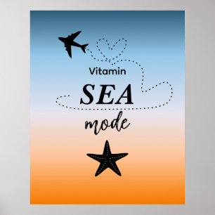 Vitamin Sea Mode Orange Sommerfarben Wandkunst Poster