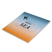 Vitamin Sea Orange Sommerfarbe Flugzeug Fliese (Seite)