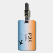 Vitamin Sea Orange Sommerfarbe Gepäckanhänger (Vorderseite vertikal)