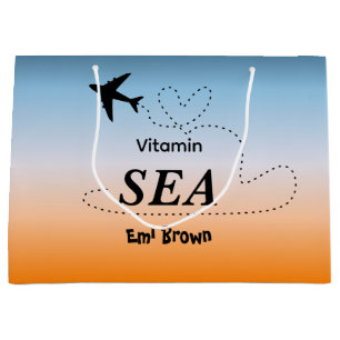 Vitamin Sea Orange Sommerfarbe Geschenktasche Große Geschenktüte