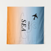 Vitamin Sea Orange Summer Color Tapestry Wandteppich (Vorderseite (Horizontal))