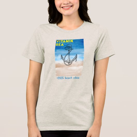 "Vitamin Sea - Perfect for Summer 2025" Tri-Blend Shirt (Vorderseite)