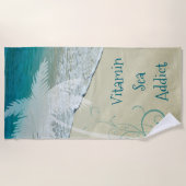 Vitamin-Seesüchtiger Strandtuch (Vorderseite)