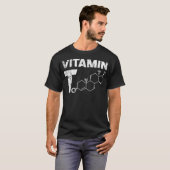 Vitamin T Testosteron Bodybuilding Gym Fitness Tra T-Shirt (Vorne ganz)