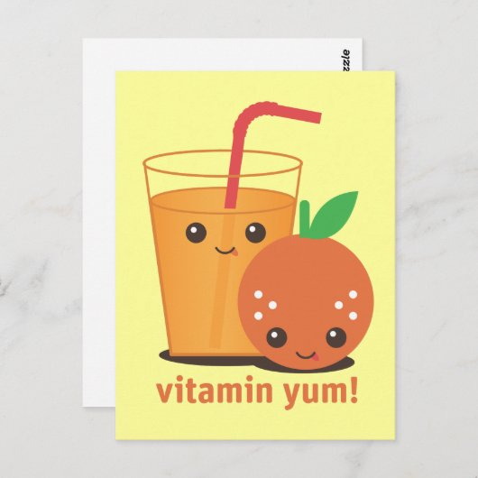 Vitamin Yum Postkarte (Vorne/Hinten)