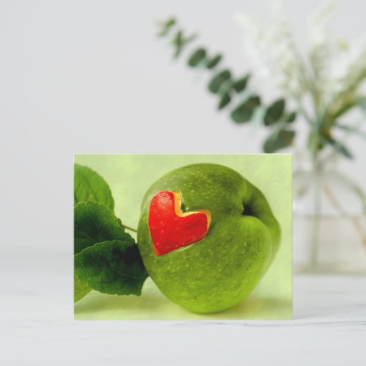 Vitamine mit Herz Postkarte (Stehend Vorderseite)