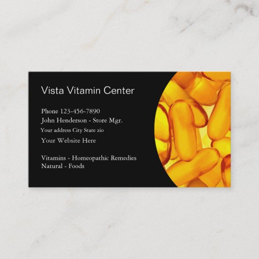 Vitamine Visitenkarte (Vorderseite)