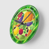 Vitamins Glass Plate Wall Clock Runde Wanduhr (Winkel)