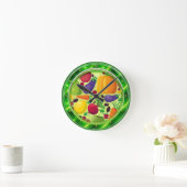 Vitamins Glass Plate Wall Clock Runde Wanduhr (Zuhause)