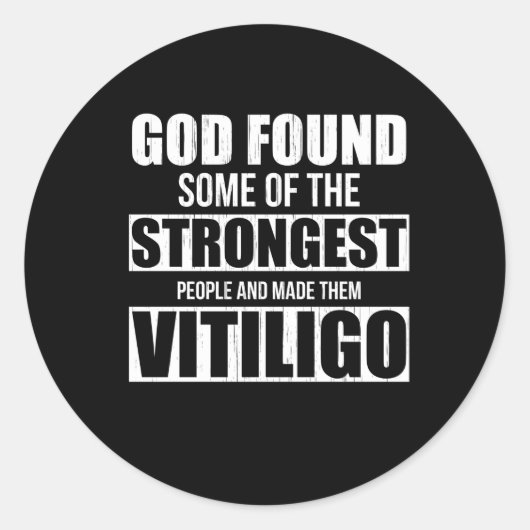Vitiligo Awareness-Krieger Runder Aufkleber (Vorderseite)