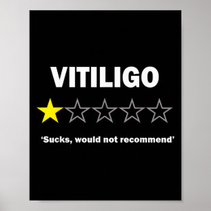 Vitiligo Awareness Spaß 1 Star Rating Funny Des Poster