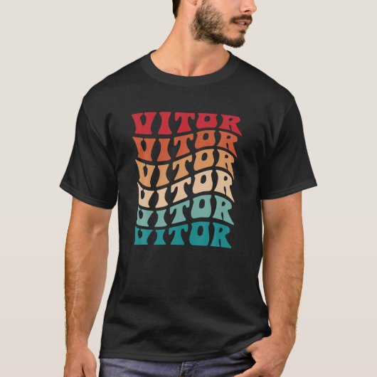 Vitor Gefärbte Krawatte Groovy Hippie 60er 70er Na T-Shirt (Vorderseite)