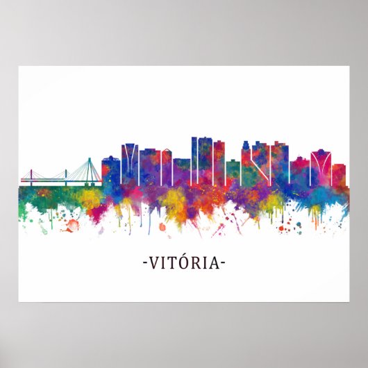Vitoria Brazil Skyline Poster (Vorne)