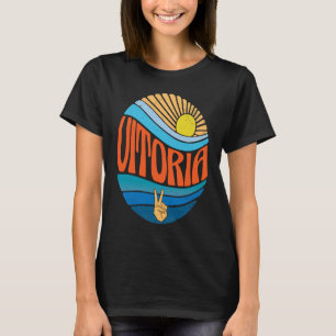 Vitoria Vintage Sonnenuntergang Vitoria Groovy Tie T-Shirt