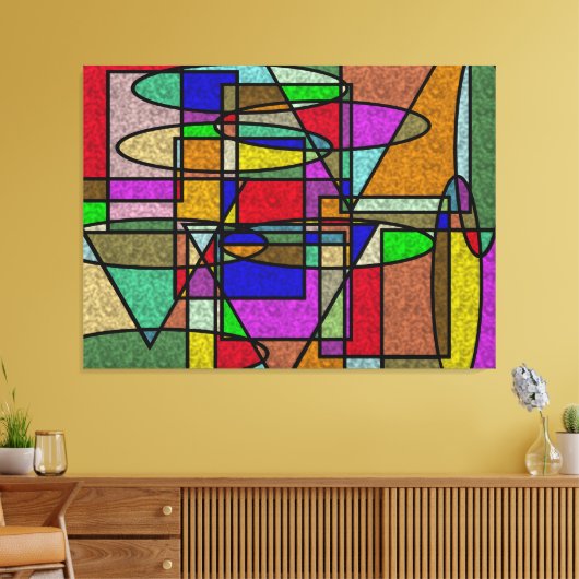 Vitral Hartglas Leinwanddruck (Insitu (Wohnzimmer))