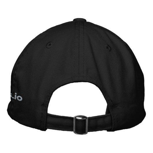 VITREUS gestörtes Chino Twill Cap | SCHWARZ Bestickte Baseballkappe (Rückseite)