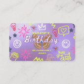 Vitrine Birthday Celebration Card Visitenkarte (Vorderseite)