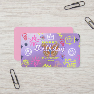 Vitrine Birthday Celebration Card Visitenkarte