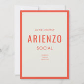 Vitrine Retro Orange Social Media Note Card (Vorderseite)