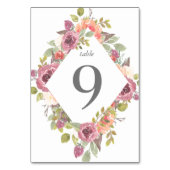 Vitrine Sommerfloralkarte Tischnummer (Rückseite)
