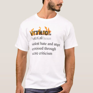 Vitriol, schwarzer Text, groß, nano 23 T-Shirt