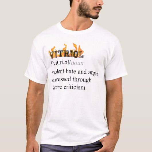 Vitriol, schwarzer Text, groß, nano 23 T-Shirt (Vorderseite)