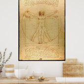 Vitruve Luc Viatour von Leonardo da Vinci Poster (Küche)