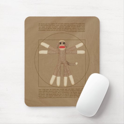 Vitruvian Affe Mousepad (Mit Mouse)