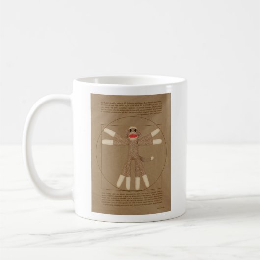 Vitruvian Affe-Tasse Kaffeetasse (Links)