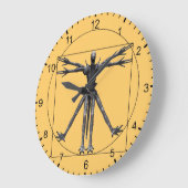 Vitruvian Alien Große Wanduhr (Winkel)