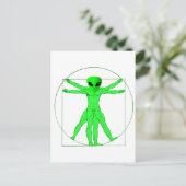 Vitruvian Alien Postkarte (Stehend Vorderseite)