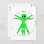 Vitruvian Alien Postkarte (Vorne/Hinten)
