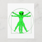 Vitruvian Alien Postkarte (Vorderseite)