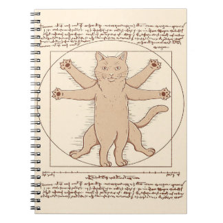 Vitruvian Cat |Niedliche Katzengestaltung Notizblock