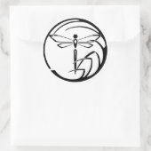 Vitruvian Dragonfly Runder Aufkleber (Tasche)