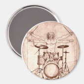 Vitruvian Drummer Magnet (Vorderseite/Rückseite)