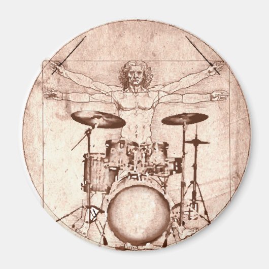 Vitruvian Drummer Magnet (Vorne)