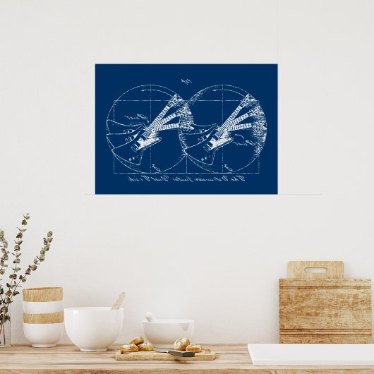 Vitruvian Guitars Poster (Küche)