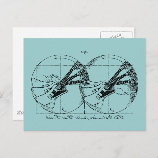 Vitruvian Guitars Postkarte (Vorne/Hinten)